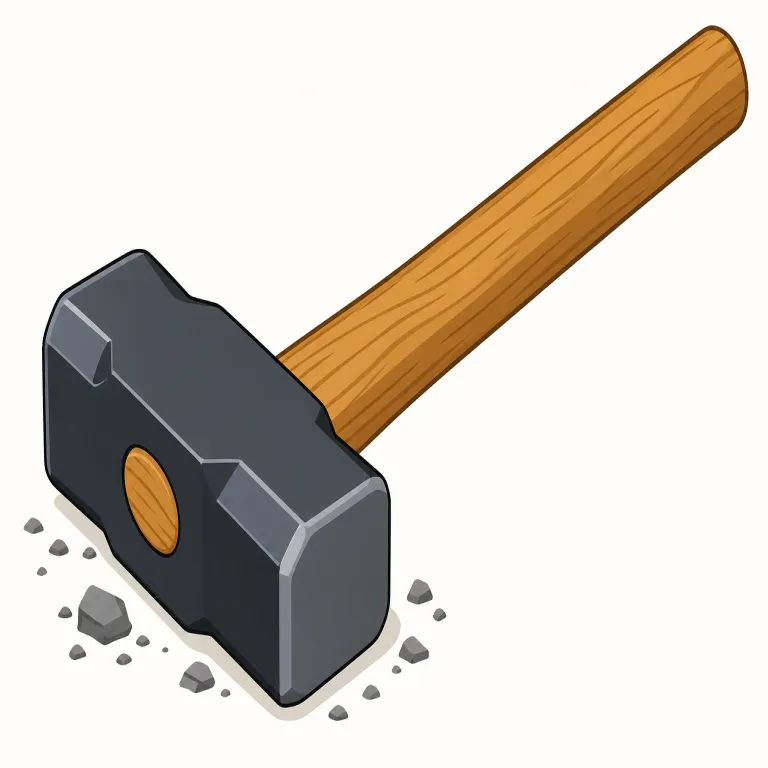 sledge（大槌・noun）の覚え方イラスト