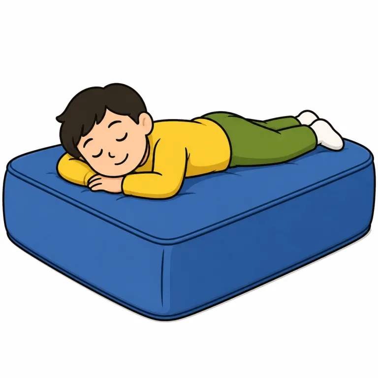 sleep on（上で寝る・phrasal_verb）の覚え方イラスト