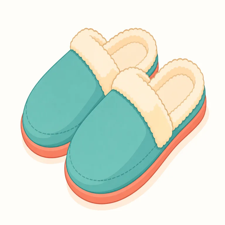 slipper（スリッパ・名詞）の覚え方イラスト