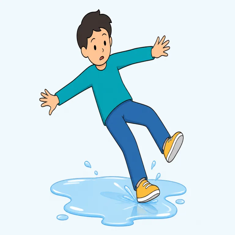 slipperyの覚え方イラスト