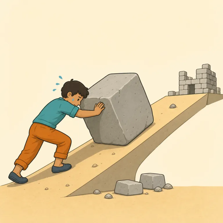 slog（骨折り仕事・名詞）の覚え方イラスト — a long/hard slog（長くつらい骨折り仕事）が定番