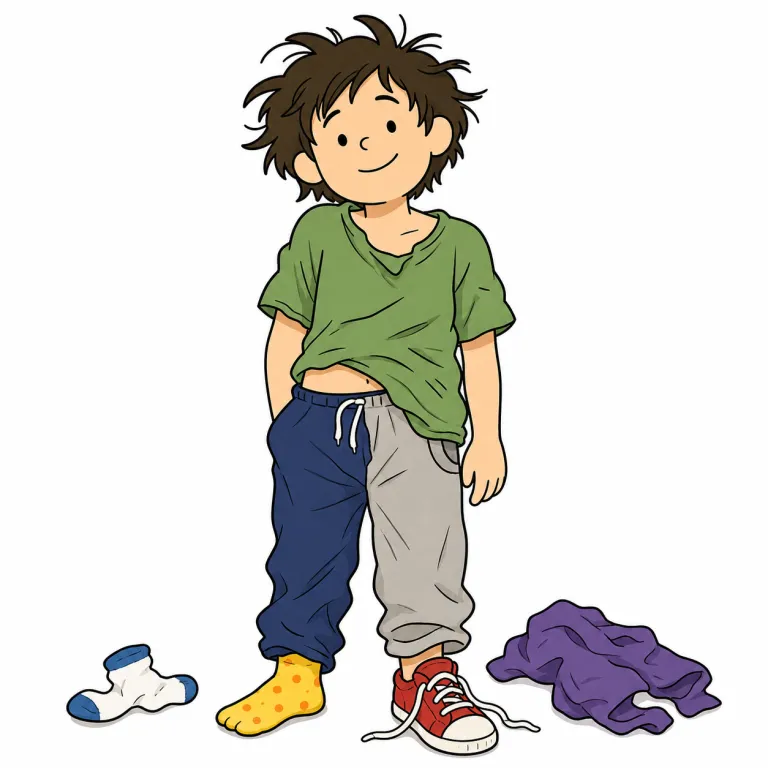 sloppy（だらしない・adjective）の覚え方イラスト