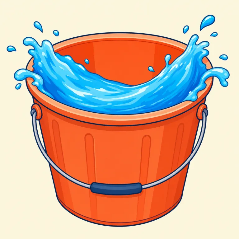 slosh（ばしゃつく、こぼす・動詞）の覚え方イラスト — slosh は水や酒などの液体が容器の中で揺れてばしゃばしゃ音を立てる、また勢いでこぼす動きを表す動詞です