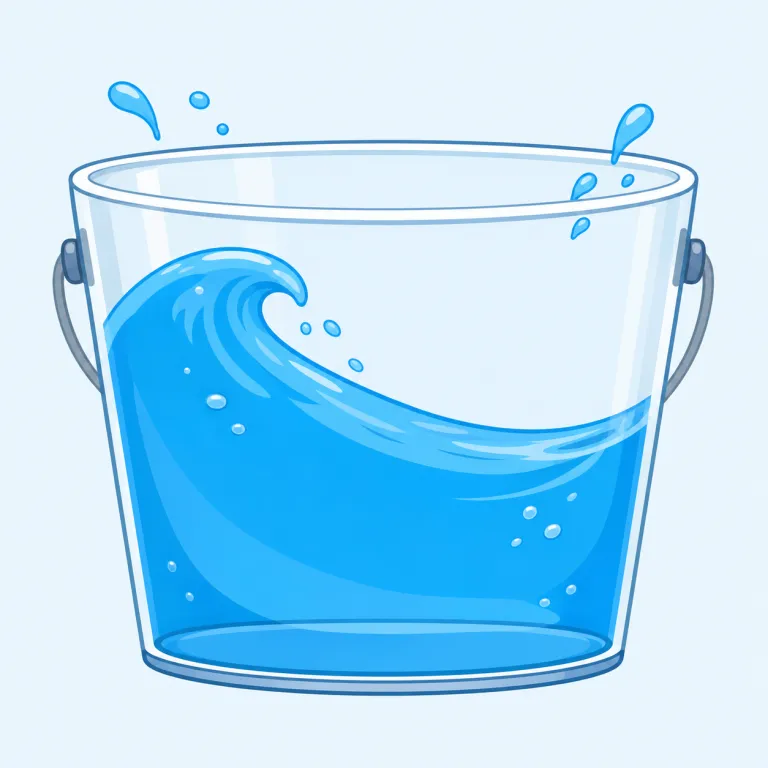 slosh（液体のぴちゃぴちゃという音・noun）の覚え方イラスト