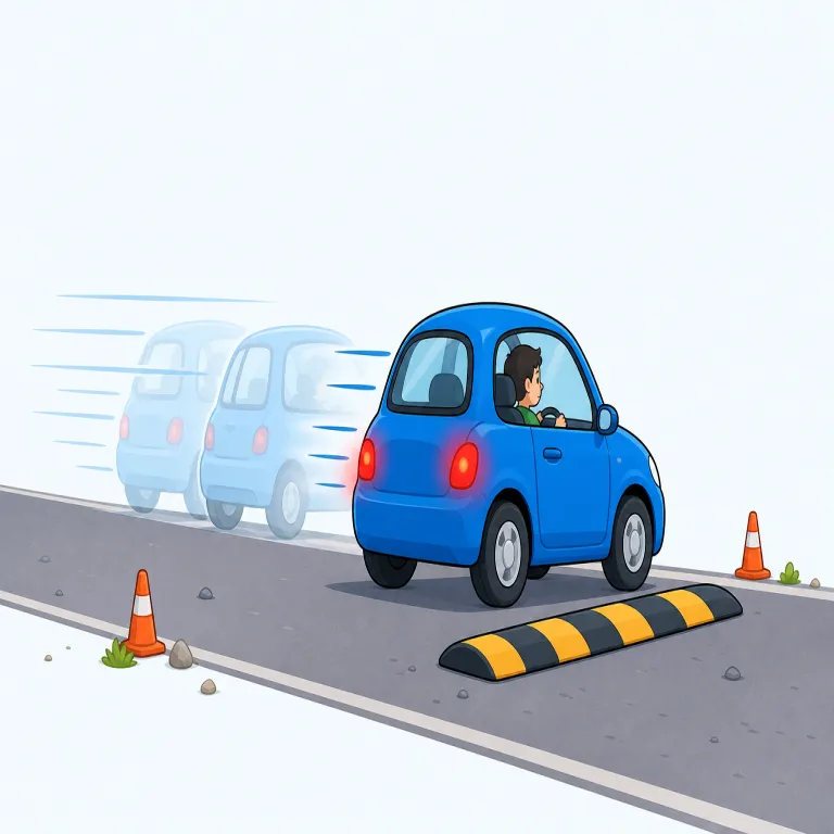 slowdownの覚え方イラスト
