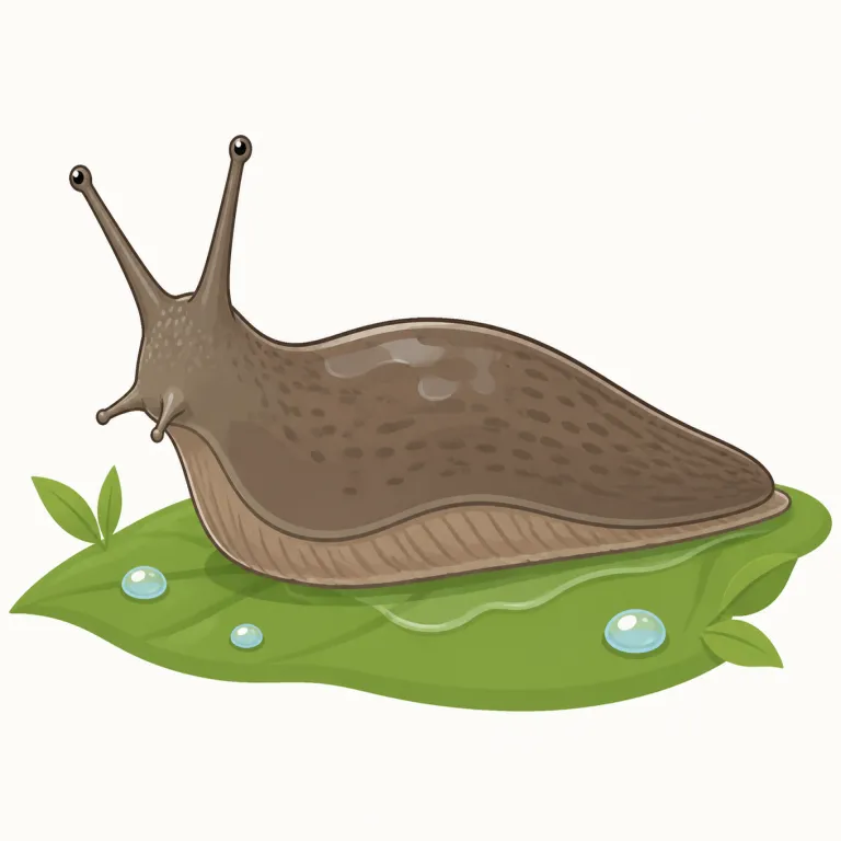 slug（ナメクジ・名詞）の覚え方イラスト — slug は sluggish（のろい・だるい）や sluggard（怠け者）を知っていると結びつけやすい語です