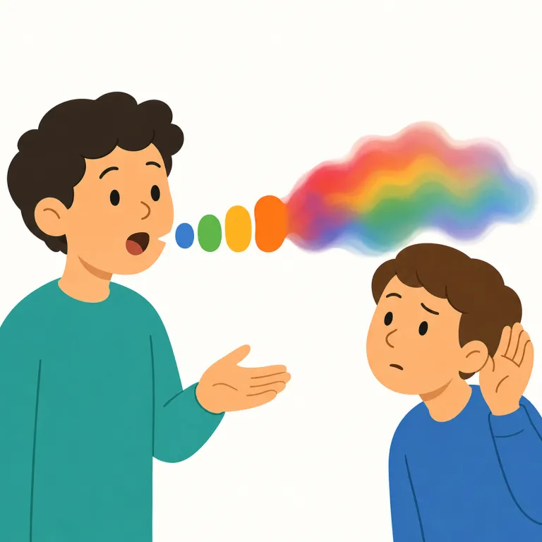 slur（不明瞭に発音する・verb）の覚え方イラスト