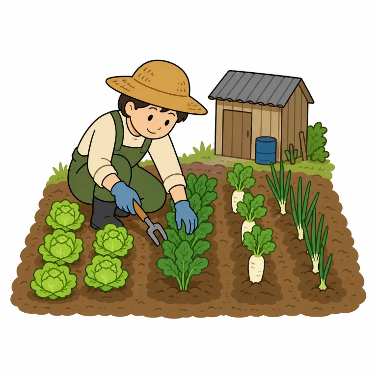 smallholder（小規模農家・noun）の覚え方イラスト