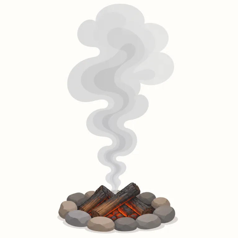 smoke（煙・名詞）の覚え方イラスト — 名詞 smoke「煙」を知っていれば、動詞は「煙を出すものを吸う」→「喫煙する」と広げると覚えやすいです