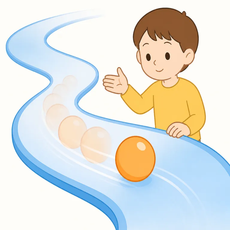 smoothly（円滑に、順調に・副詞）の覚え方イラスト — このエントリの smoothly は、基本義の「なめらかに」から一歩広がった「物事が引っかからずに進む」という比喩的な意味
