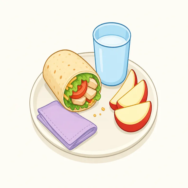 snack（軽食・名詞）の覚え方イラスト — 名詞では「何を食べるか」という物に注目します