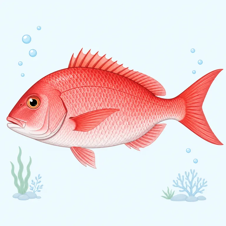 snapper（鯛の一種・名詞）の覚え方イラスト — snapper は食用の海水魚を料理名や魚市場で広く説明するときの語として覚えるとよいです
