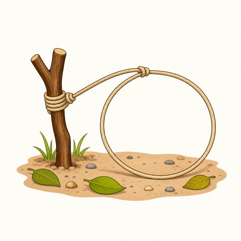 snare（罠・名詞）の覚え方イラスト