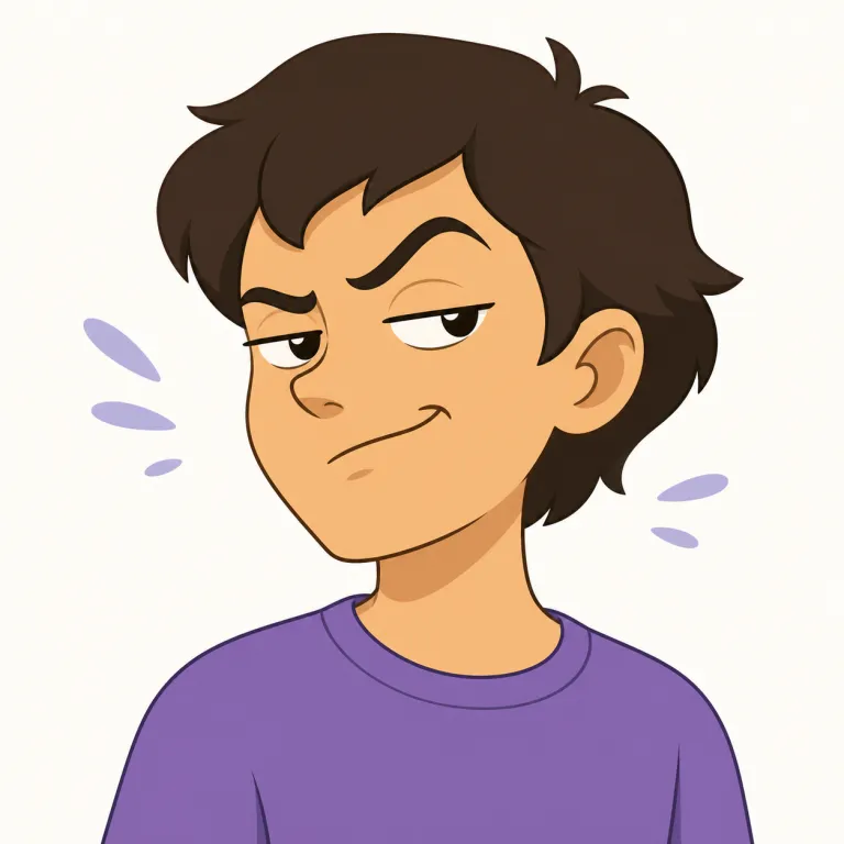 sneer（あざ笑う・動詞）の覚え方イラスト — 動詞では、相手を下に見た気持ちが実際の反応として外へ出る点を押さえます