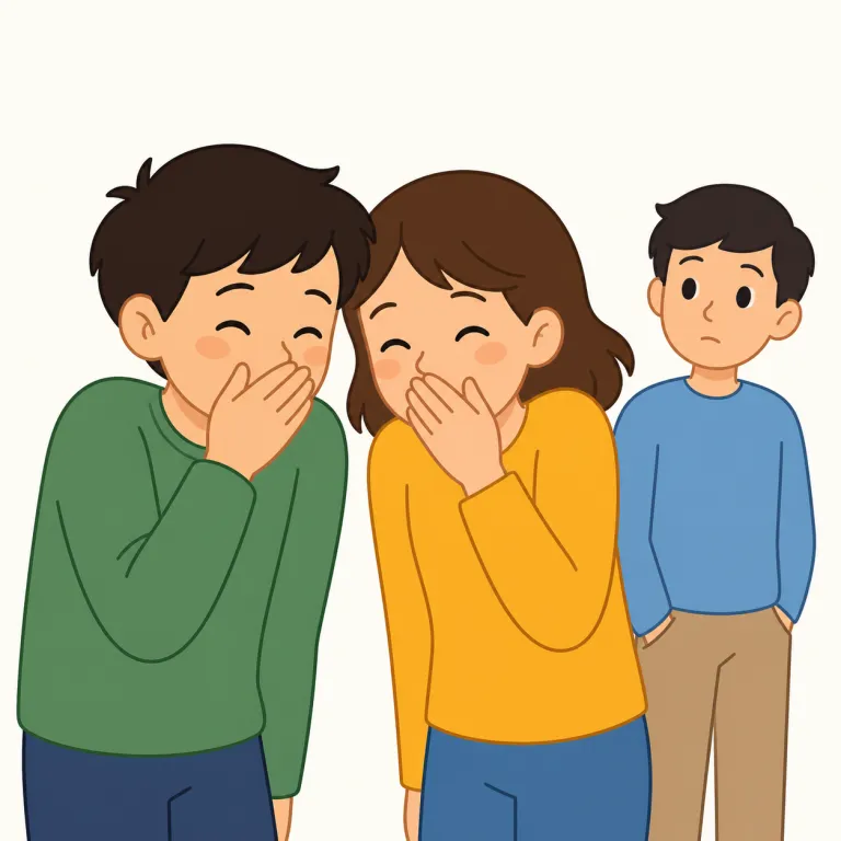 sniggering（くすくす笑い、含み笑い・名詞）の覚え方イラスト — sniggering は snigger の -ing 形で、「その場でくすくす笑っている感じ」が名詞になったものと捉えると覚えやすいです