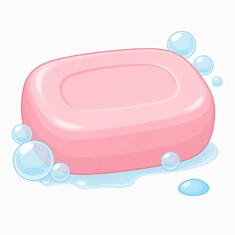 soap（石鹸・名詞）の覚え方イラスト — soap は単独で覚えるより、"soap and water" "hand soap" "a bar of soap" のまとまりで覚えると定着しやすい