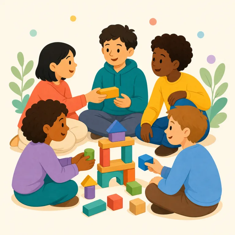 socialization（社会化・名詞）の覚え方イラスト — social は「社会の」、-ization は「そうなっていくこと」と考えると覚えやすいです