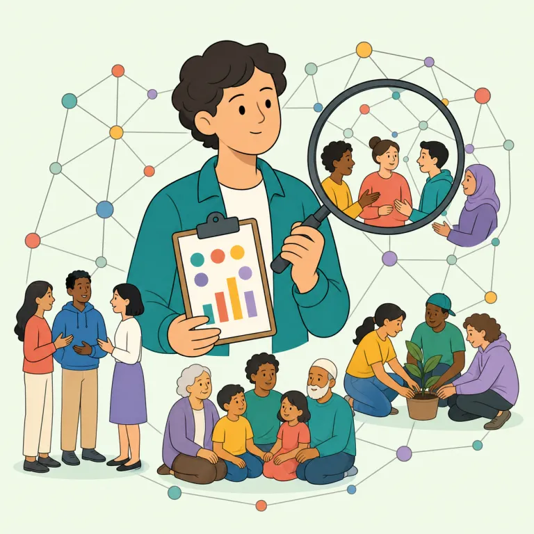 sociologist（社会学者・名詞）の覚え方イラスト — social（社会の）と sociology（社会学）を知っていれば覚えやすい語です