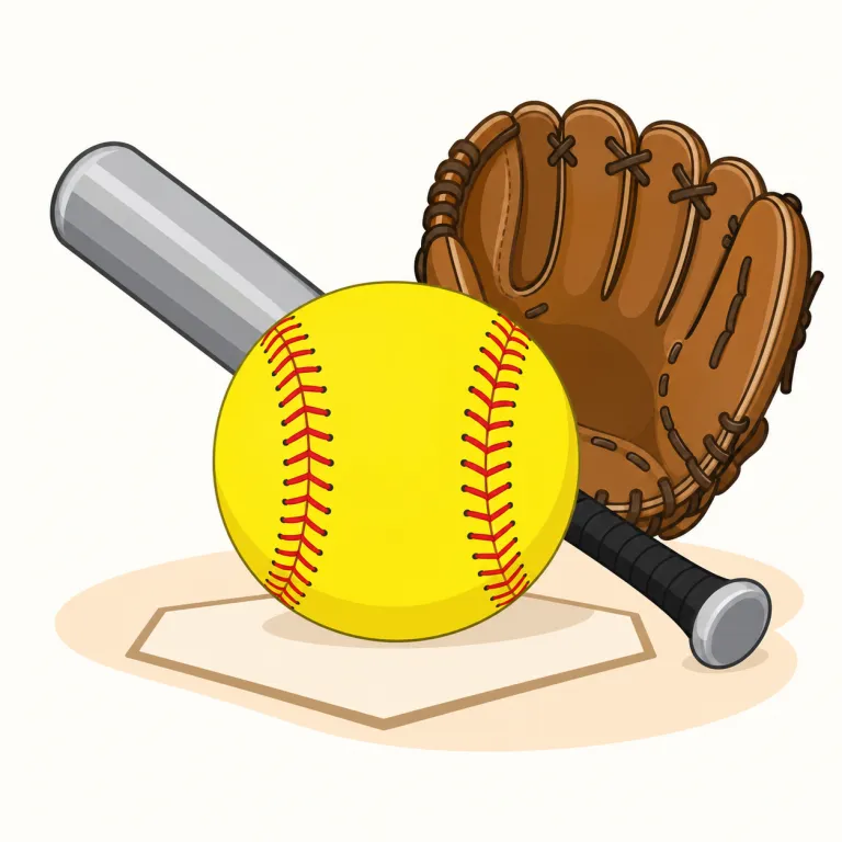 softball（ソフトボール・名詞）の覚え方イラスト