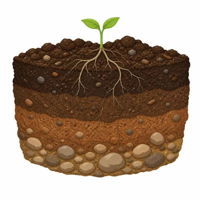 soil（土、土壌・名詞）の覚え方イラスト — この soil は「調べる・管理する土壌」として押さえるとよいです