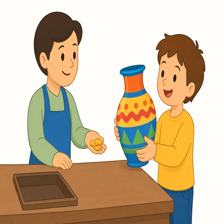 sold（売られた・動詞）の覚え方イラスト — sold は sell「売る」の過去分詞で、「売られた」という受け身・完了状態を表します