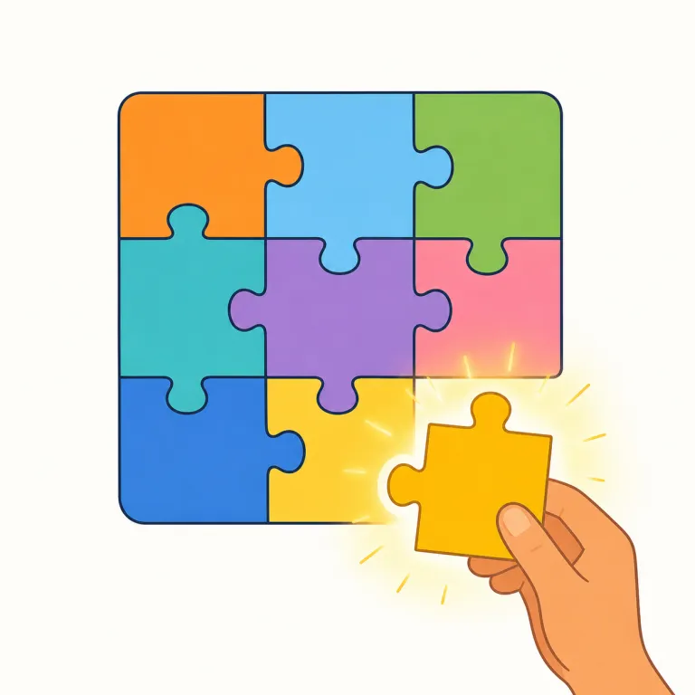 solution（解決策、解答・名詞）の覚え方イラスト — solve「解く」に -tion が付いた結果名詞として捉えると覚えやすいです