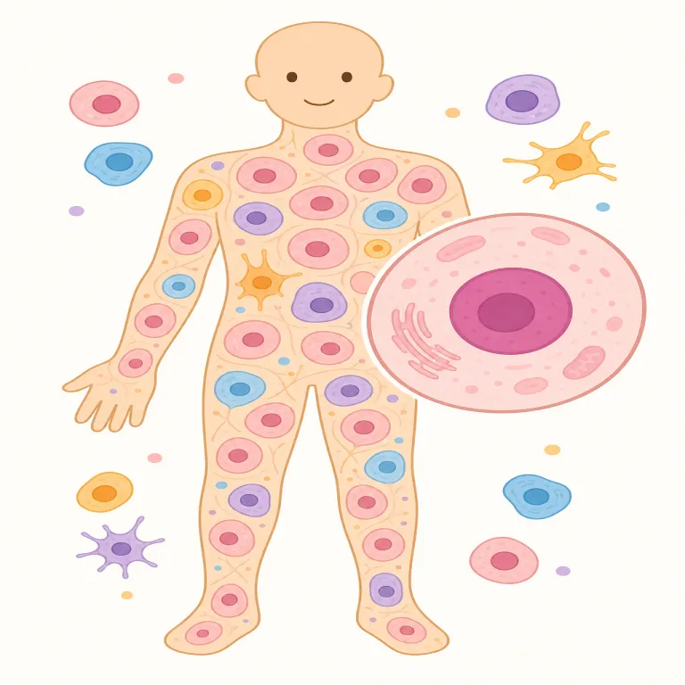 somatic（体細胞の・adjective）の覚え方イラスト