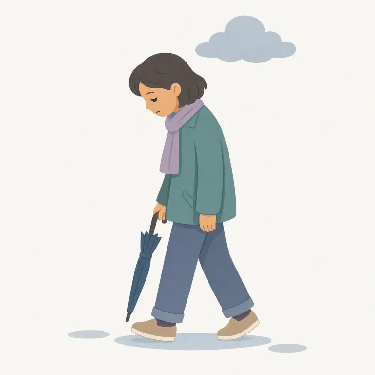 somberly（沈んで・副詞）の覚え方イラスト — somber「暗く重苦しい」＋ -ly と分解し、部屋や表情に暗い影が落ちる場面を思い浮かべると定着しやすい