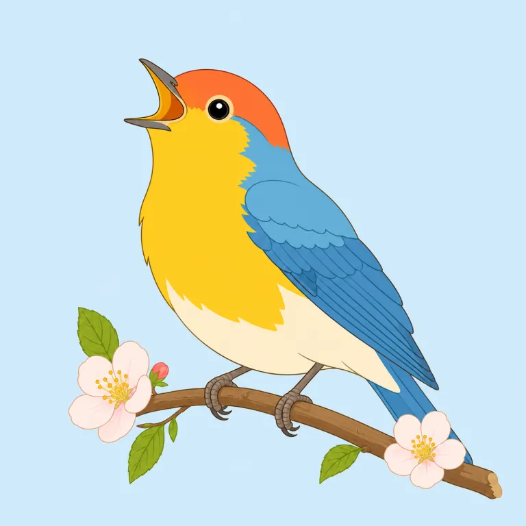 songbird（鳴き鳥・名詞）の覚え方イラスト — まず song + bird に分けると覚えやすいです