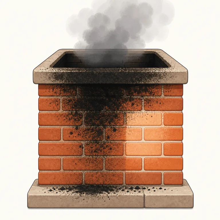 soot（すす・名詞）の覚え方イラスト — smoke（煙）とセットで覚えると定着しやすい語です