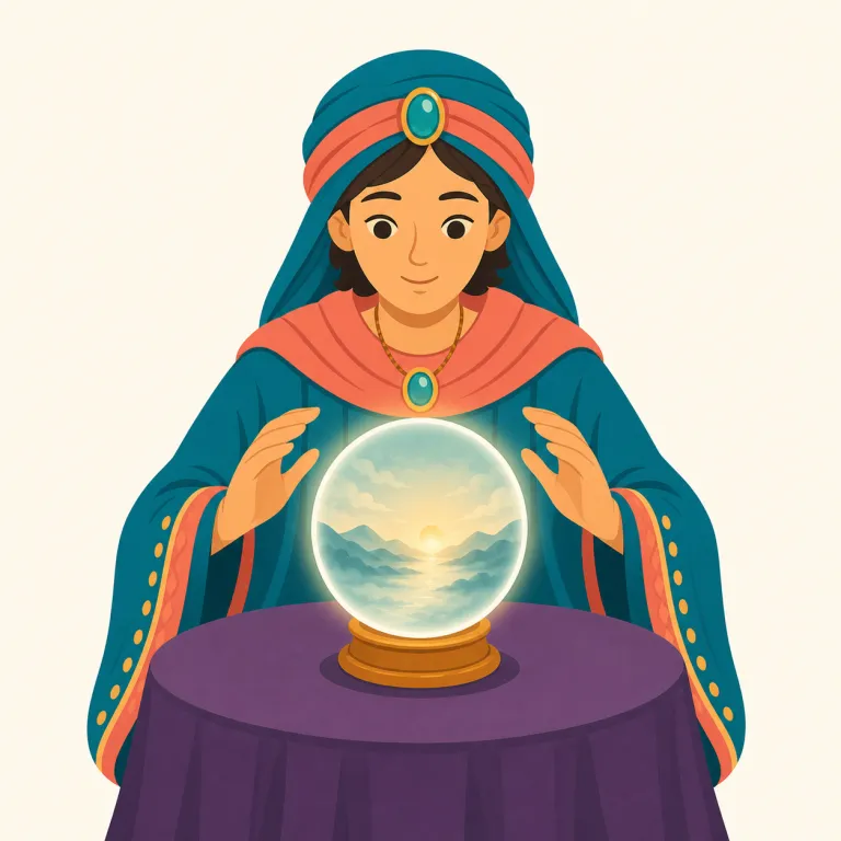 soothsayer（占い師・名詞）の覚え方イラスト — まず後半の sayer を「say する人」と見て、人を表す語だと固定します