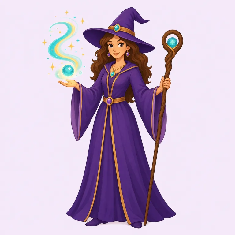 sorceress（女魔術師・名詞）の覚え方イラスト — まず語尾の -ess を見たら「女性」を表す形だと押さえると覚えやすく、actor/actress の仲間として sorceress も「女性の〜する人」と読めます