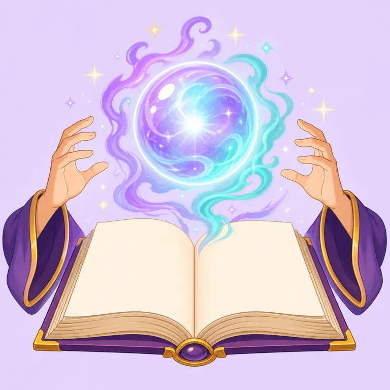 sorcery（魔術・名詞）の覚え方イラスト — まず sorcerer「魔術師」を知っていると覚えやすく、sorcery は「魔術師が行うもの」とつながります