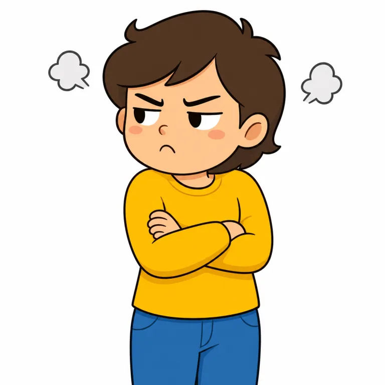 sore（不機嫌な・adjective）の覚え方イラスト