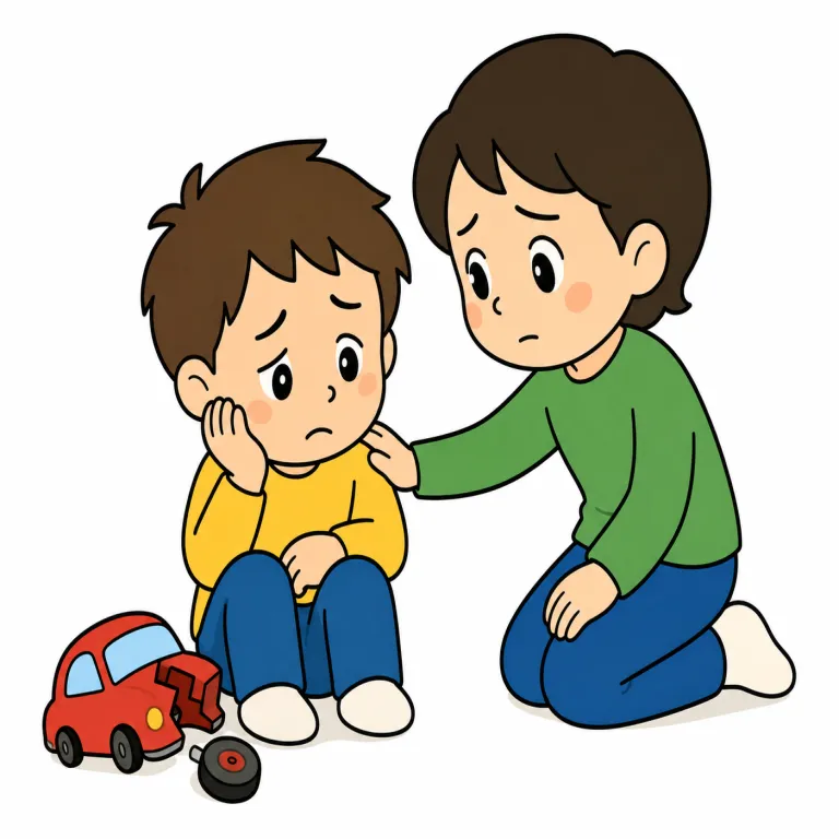 sorry（気の毒な・adjective）の覚え方イラスト