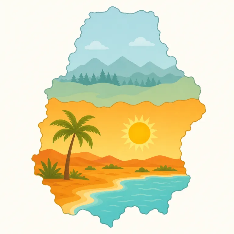 southern（南部の・形容詞）の覚え方イラスト — この「南部の」は、単に地図上で南側にあるというより、国や州などの南部地域に属することを表す用法として覚えるとよいです