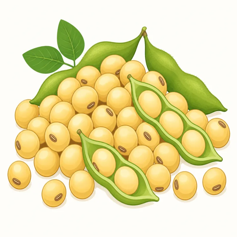 soybean（大豆・名詞）の覚え方イラスト — bean が分かれば soybean はまず「豆の一種」と取れます