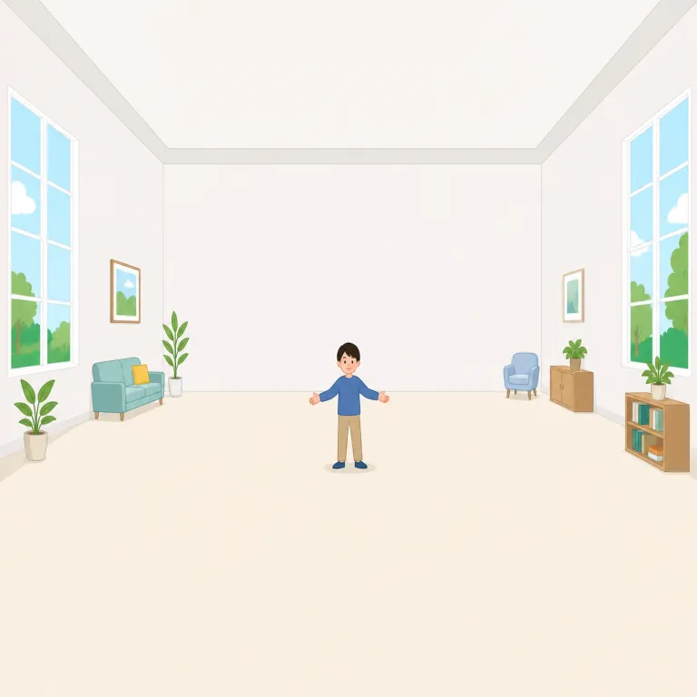 spaciousness（広さ・名詞）の覚え方イラスト — space を知っていれば覚えやすい語です