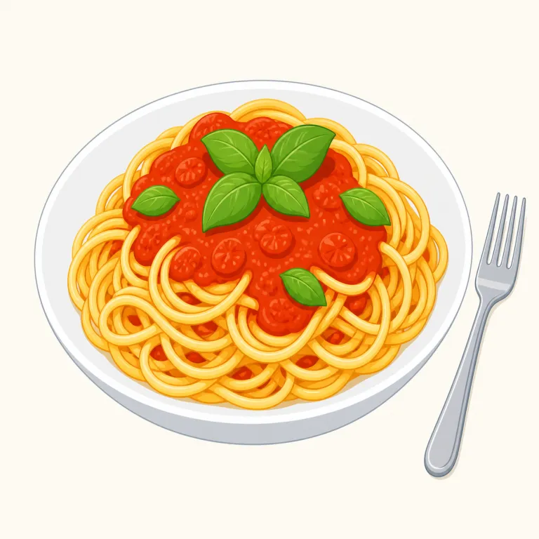 spaghetti（スパゲッティ・名詞）の覚え方イラスト