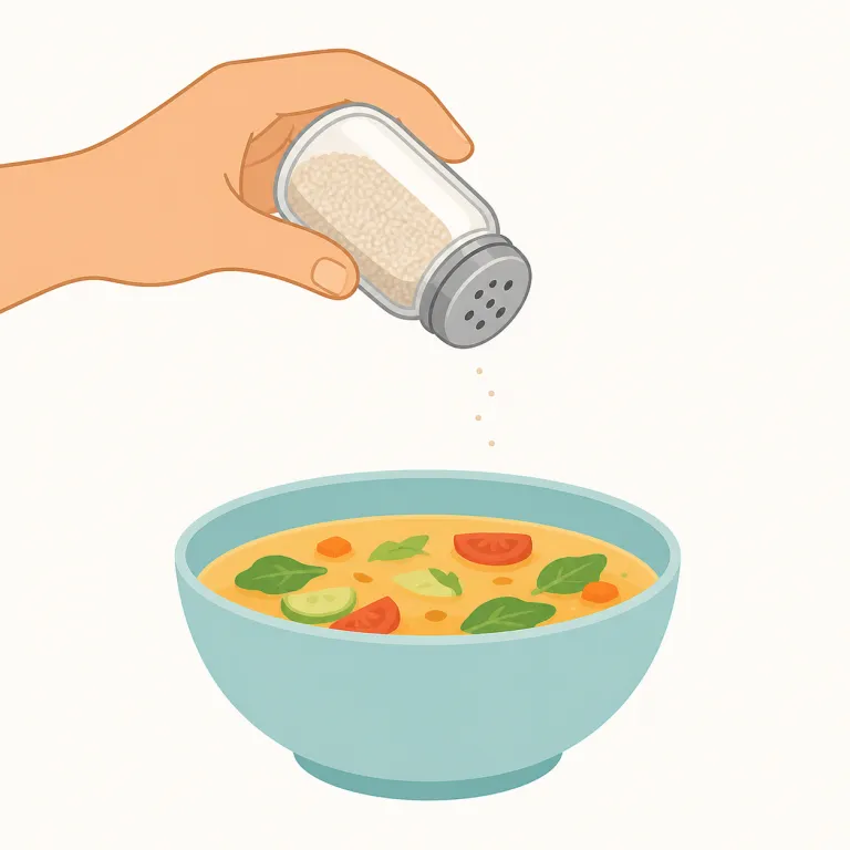 sparingly（控えめに・副詞）の覚え方イラスト — sparingly は spare「取っておく・使いすぎない」とつなげて、「控えめに、少量だけ」という感覚で覚えます