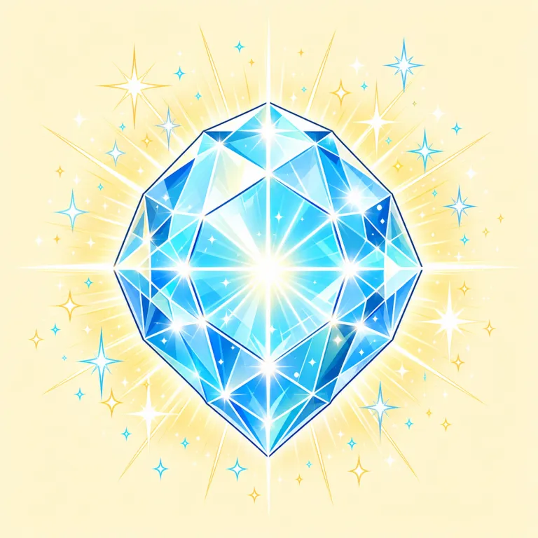 sparkle（輝き・noun）の覚え方イラスト