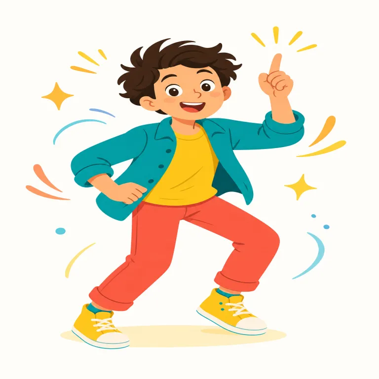 sparky（活発な・形容詞）の覚え方イラスト — spark を知っていると覚えやすい語です