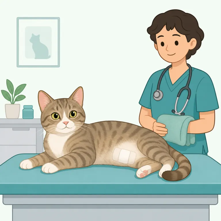 spaying（避妊手術・名詞）の覚え方イラスト — まず pet clinic の定番表現 spay/neuter をセットで覚えると定着しやすい