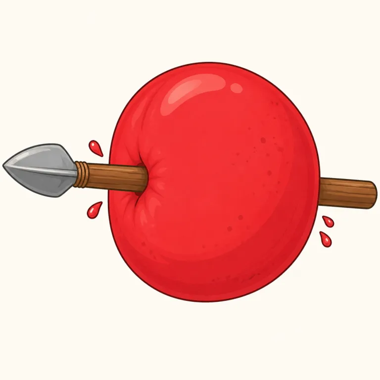 spear（（槍などで）突き刺す・verb）の覚え方イラスト