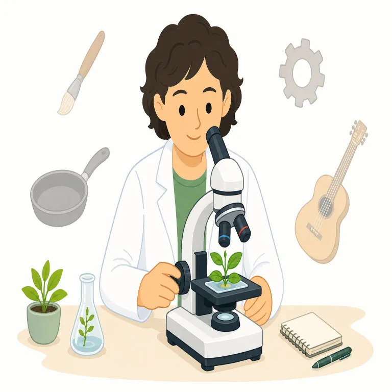 specialize in（〜を専門とする・句動詞）の覚え方イラスト — specialize は special「特別な」から、広く浅くではなく一つの分野に絞って深く扱う動きを表す