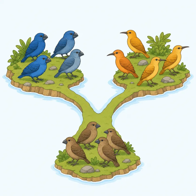 speciation（種分化・名詞）の覚え方イラスト — species を知っていれば、speciation はまず「species（種）へ分かれていく過程」と捉えると覚えやすいです