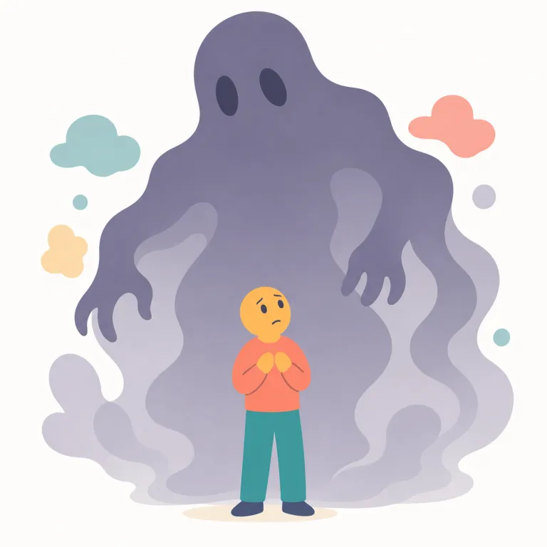 specter（脅威、不安材料・noun）の覚え方イラスト