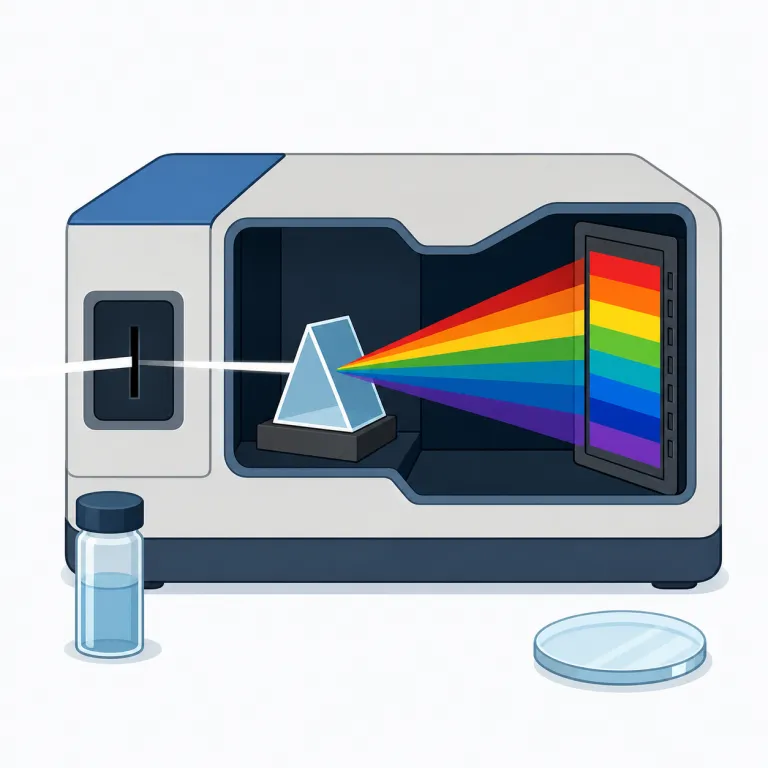 spectrometer（分光計・名詞）の覚え方イラスト — spectrometer は、まず meter を「測る機械」と固定すると覚えやすい