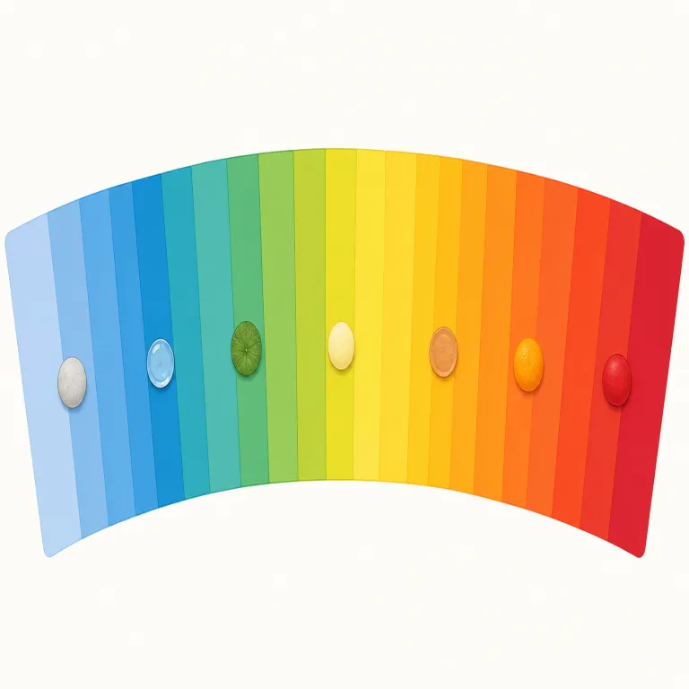 spectrum（スペクトル・名詞）の覚え方イラスト — spectrum は、光や音を分解して周波数ごとに並べた「成分の分布」を指す専門語として覚えます