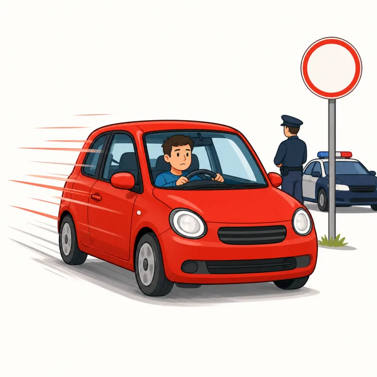 speeder（スピード違反者・名詞）の覚え方イラスト — speeder は speed「速度」に人を表す -er が付いた語で、「速度を出す人」と分解できます